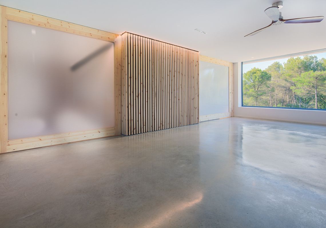 Vivienda unifamiliar aislada Casa Rodoreda15 cocina comedor panel corredero